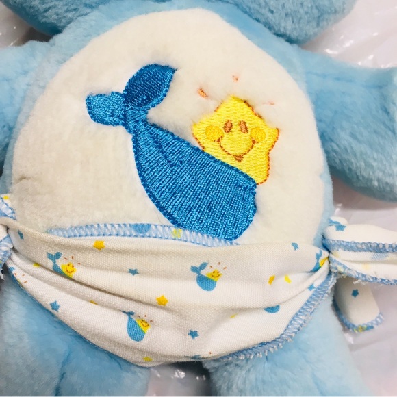 SOLD OUT ———- ORIGINAL CARE BEAR BABY TUGS 11" Blue Plush Kenner RARE Vintage - Picture 3 of 11